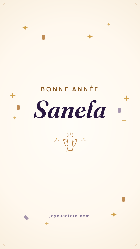 Image « Bonne année Sanela » au format story