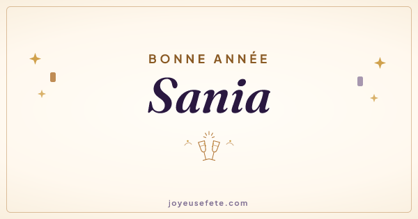 Image « Bonne année Sania » au format large