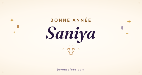 Image « Bonne année Saniya » au format large