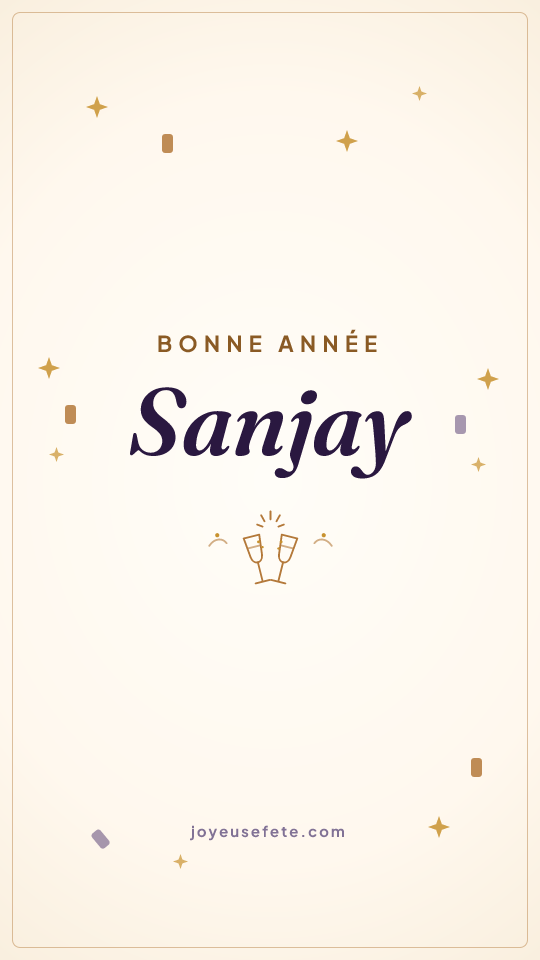 Image « Bonne année Sanjay » au format story