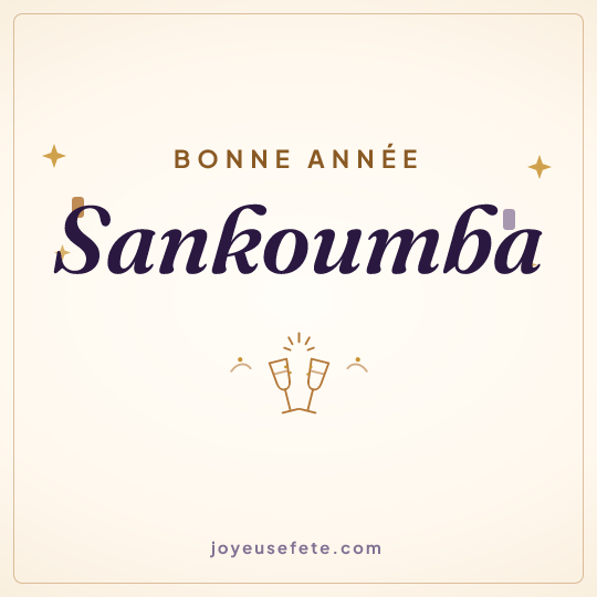 Image carrée « Bonne année Sankoumba » pour WhatsApp