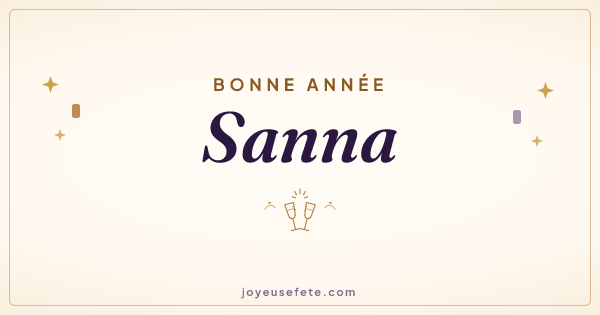 Image « Bonne année Sanna » au format large