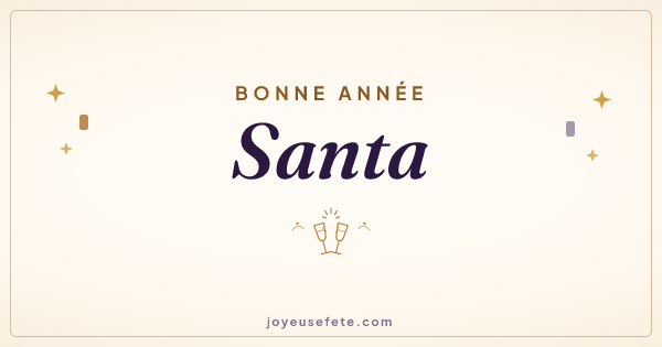 Image « Bonne année Santa » au format large