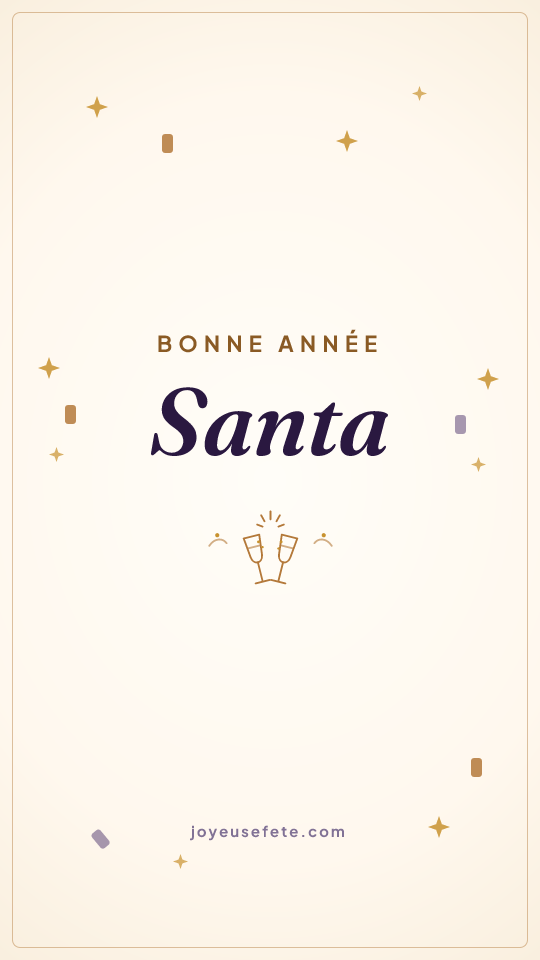 Image « Bonne année Santa » au format story