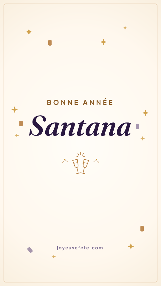 Image « Bonne année Santana » au format story