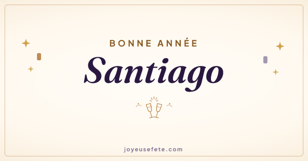 Image « Bonne année Santiago » au format large