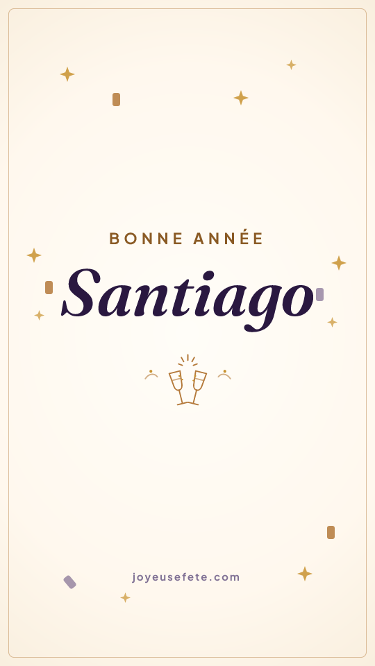 Image « Bonne année Santiago » au format story