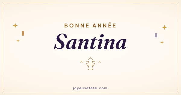 Image « Bonne année Santina » au format large
