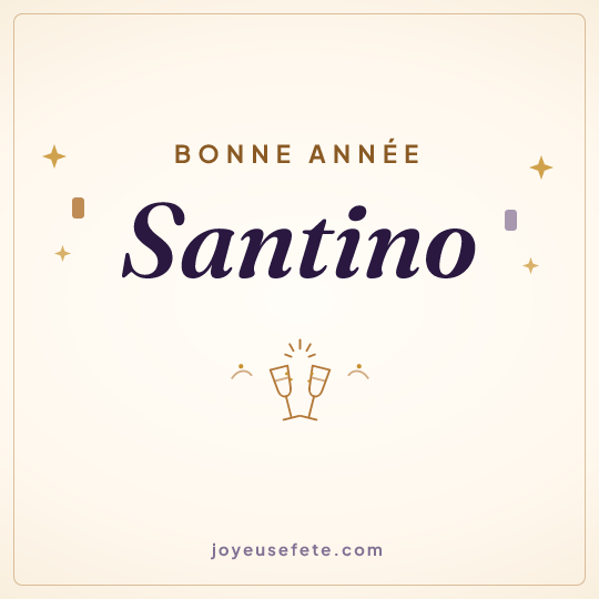 Image carrée « Bonne année Santino » pour WhatsApp