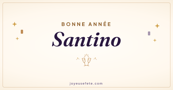 Image « Bonne année Santino » au format large