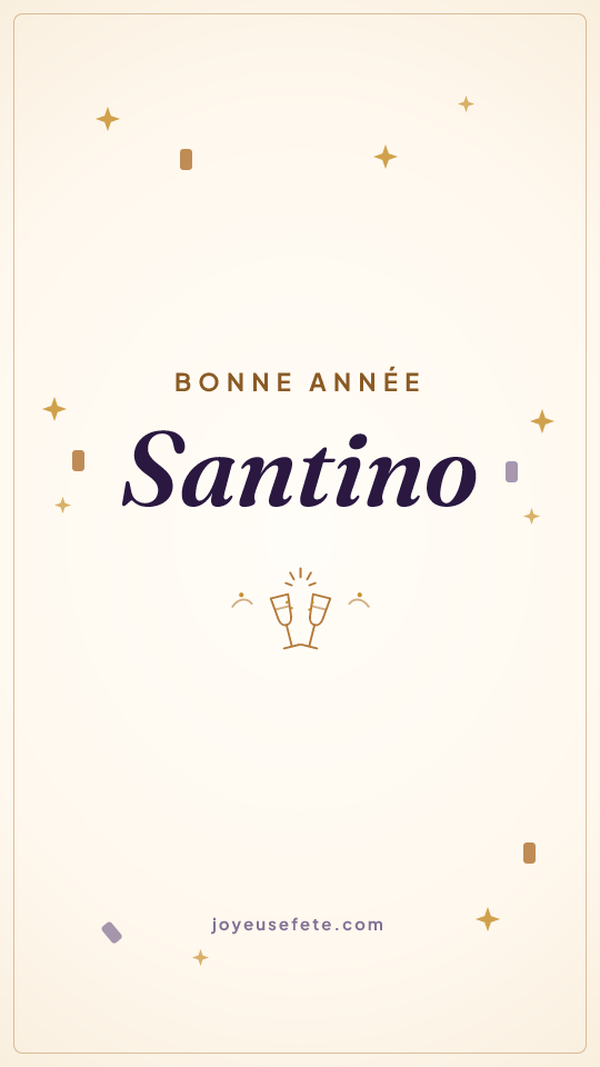 Image « Bonne année Santino » au format story