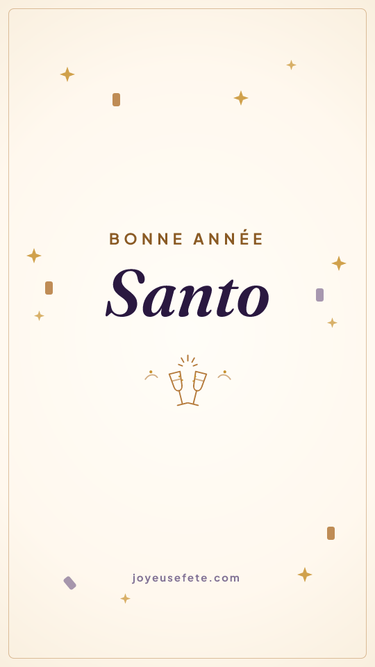 Image « Bonne année Santo » au format story