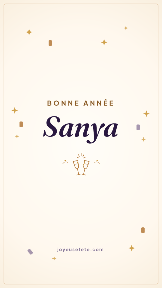 Image « Bonne année Sanya » au format story
