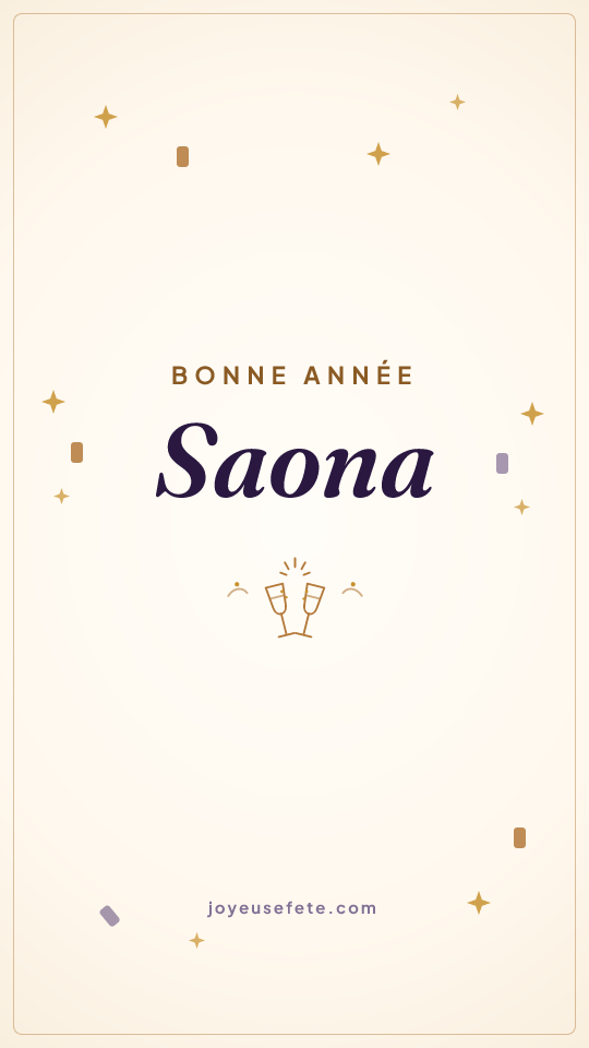 Image « Bonne année Saona » au format story