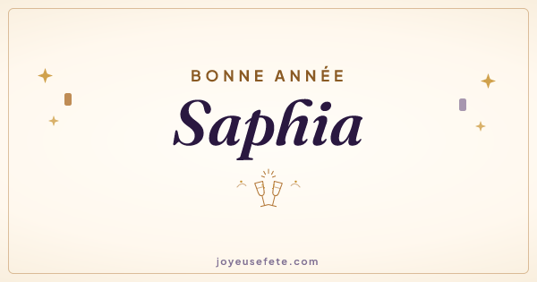 Image « Bonne année Saphia » au format large