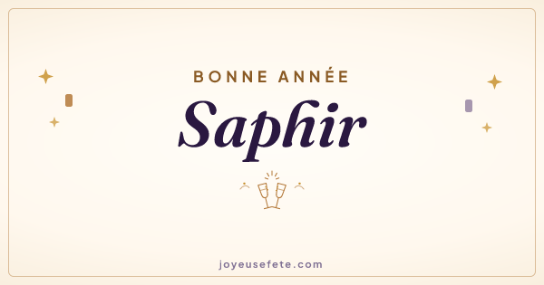 Image « Bonne année Saphir » au format large