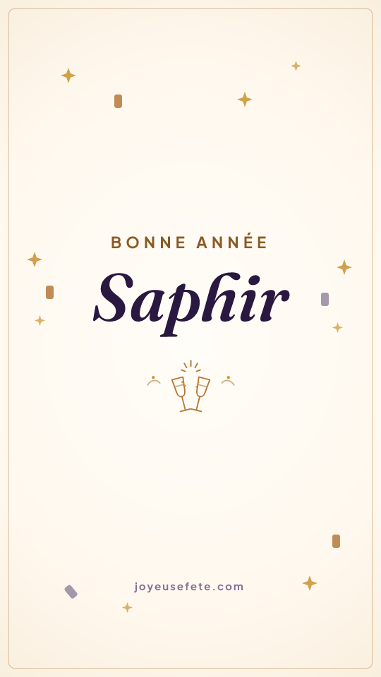 Image « Bonne année Saphir » au format story