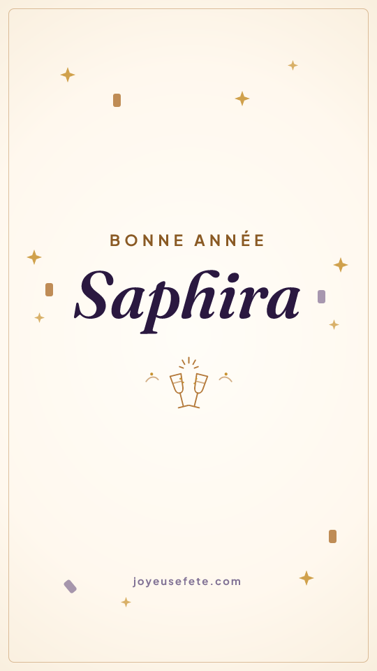 Image « Bonne année Saphira » au format story