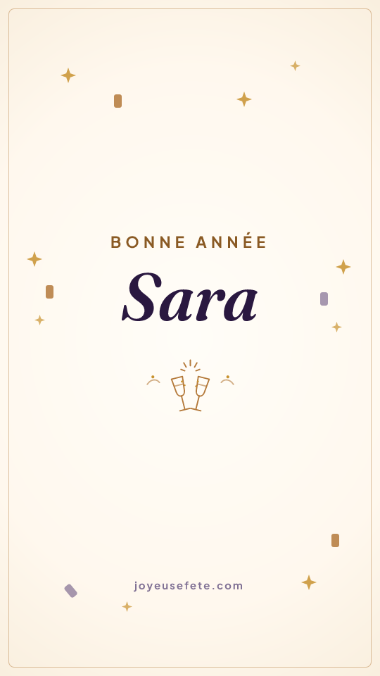 Image « Bonne année Sara » au format story