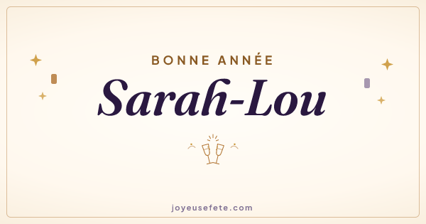 Image « Bonne année Sarah-Lou » au format large