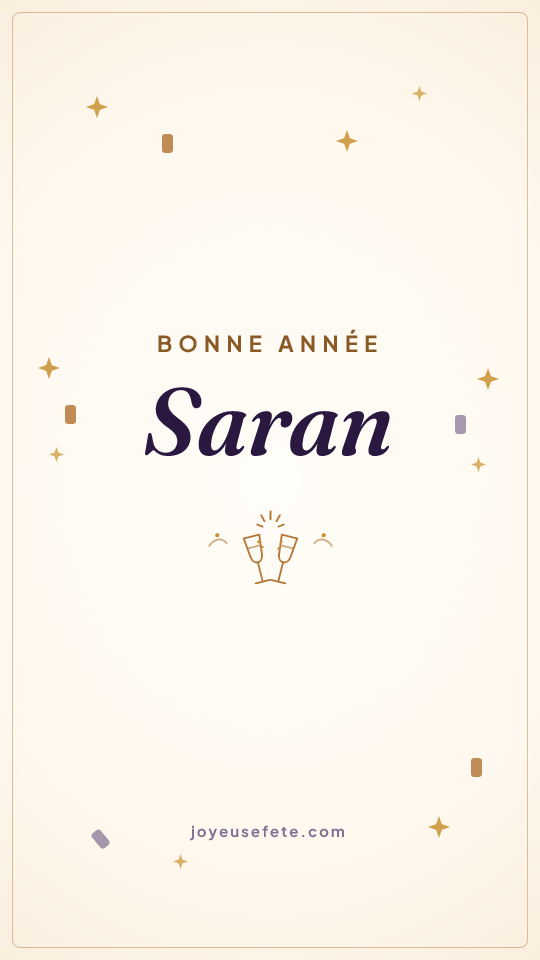 Image « Bonne année Saran » au format story