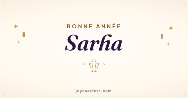 Image « Bonne année Sarha » au format large
