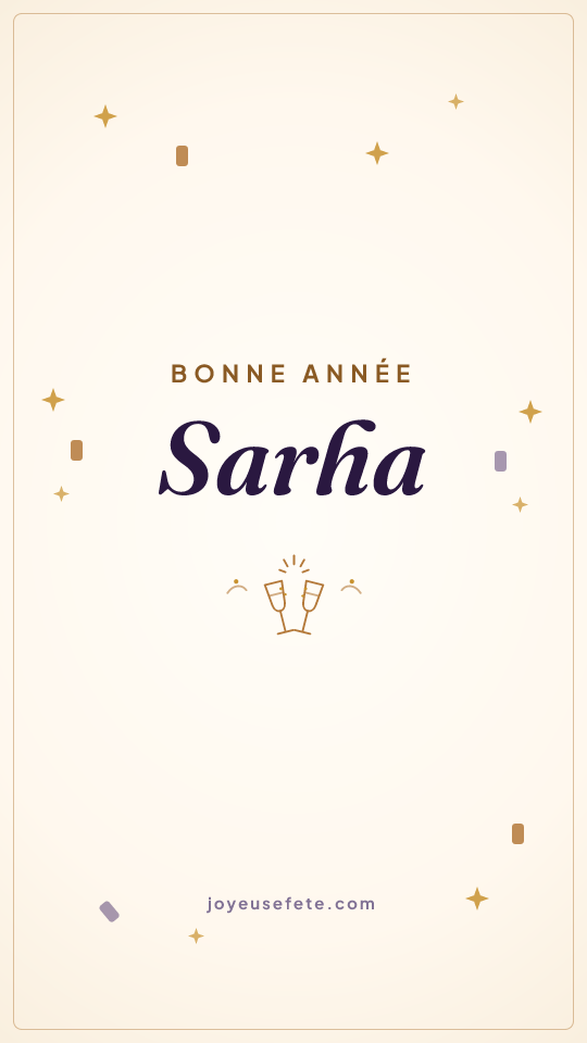 Image « Bonne année Sarha » au format story