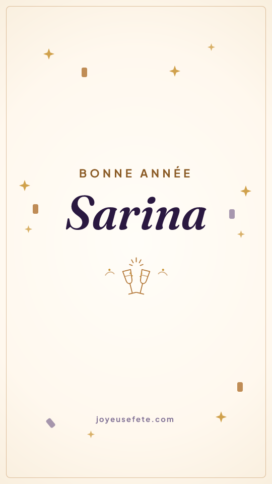 Image « Bonne année Sarina » au format story