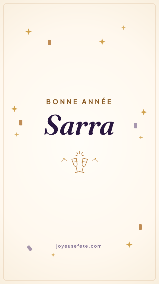Image « Bonne année Sarra » au format story