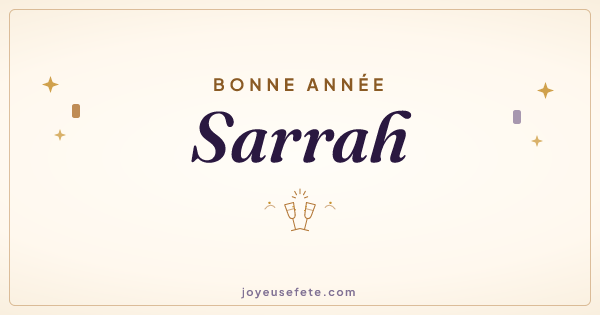 Image « Bonne année Sarrah » au format large