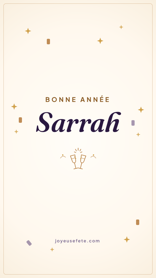 Image « Bonne année Sarrah » au format story