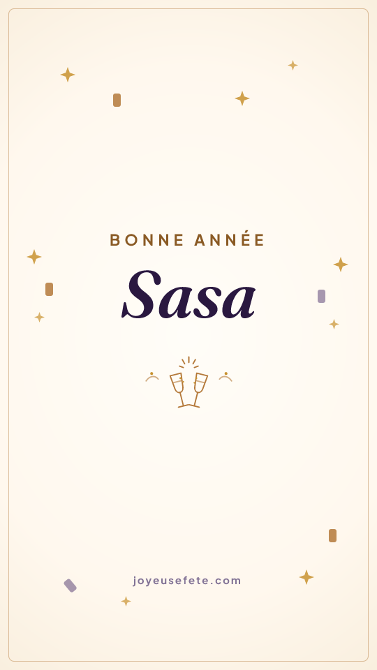 Image « Bonne année Sasa » au format story