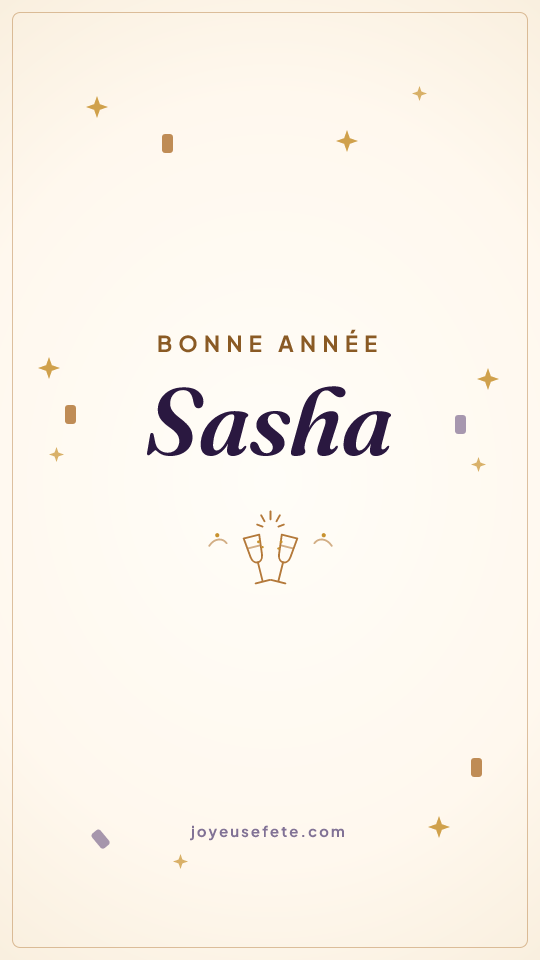 Image « Bonne année Sasha » au format story
