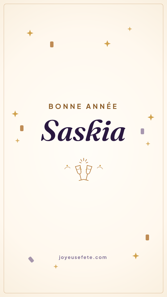 Image « Bonne année Saskia » au format story