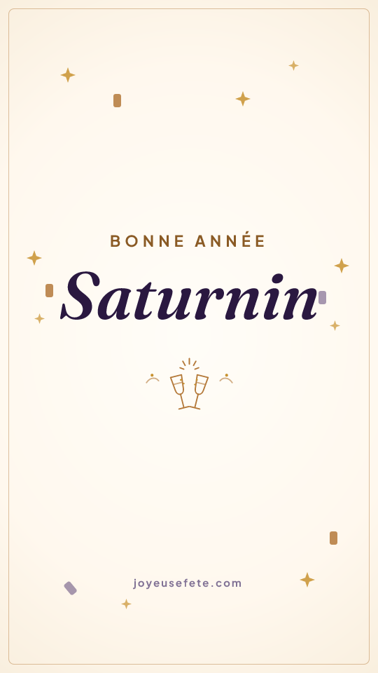 Image « Bonne année Saturnin » au format story
