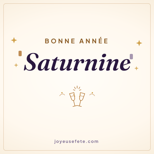 Image carrée « Bonne année Saturnine » pour WhatsApp