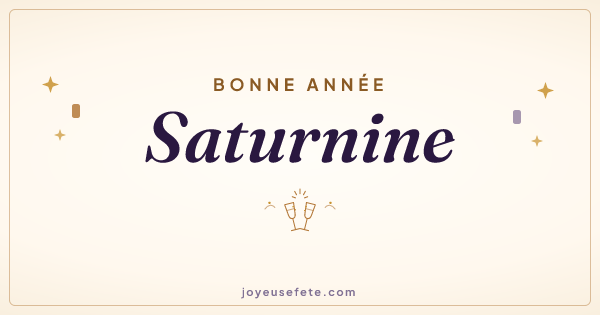Image « Bonne année Saturnine » au format large