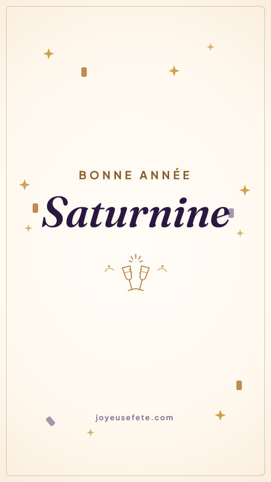Image « Bonne année Saturnine » au format story