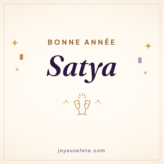 Image carrée « Bonne année Satya » pour WhatsApp