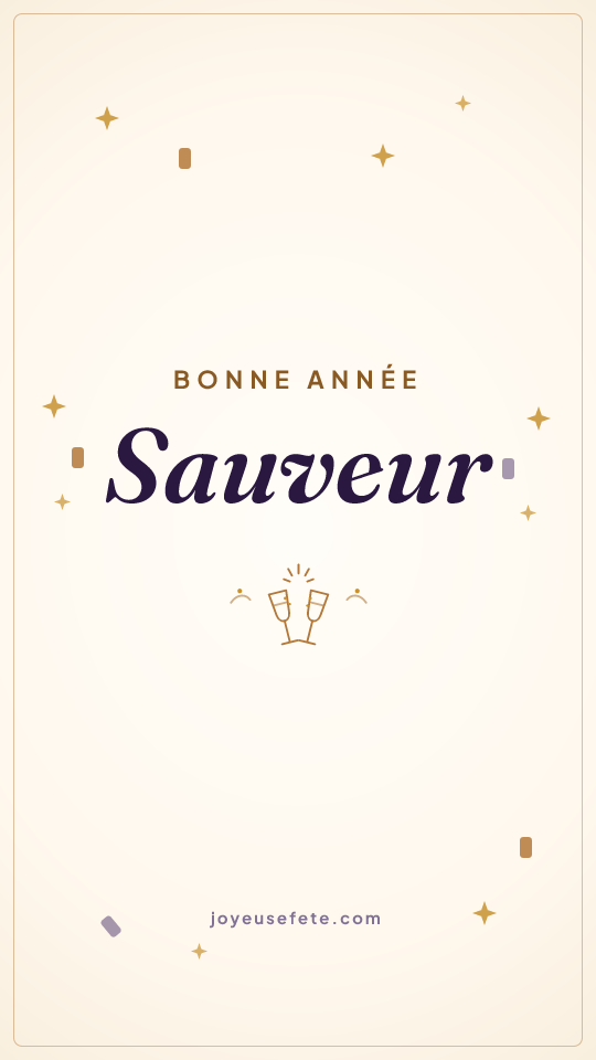 Image « Bonne année Sauveur » au format story