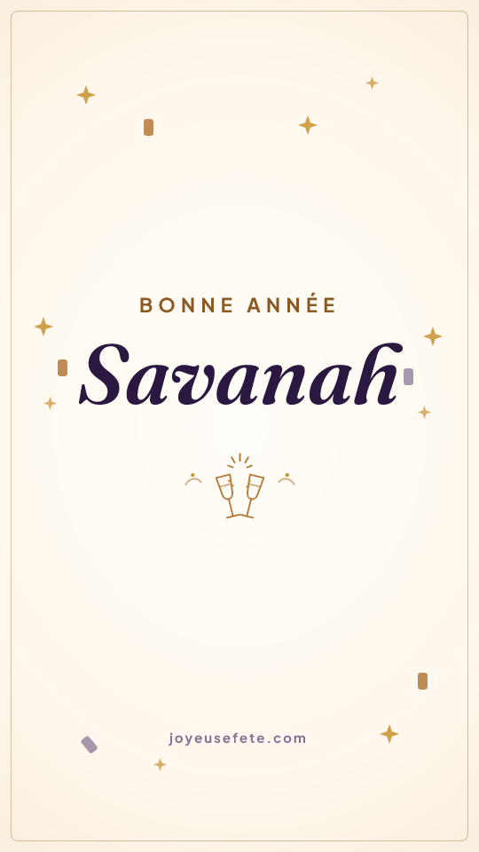 Image « Bonne année Savanah » au format story