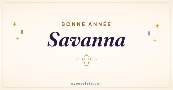 Image « Bonne année Savanna » au format large