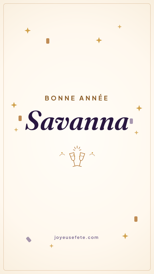 Image « Bonne année Savanna » au format story