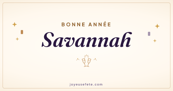 Image « Bonne année Savannah » au format large