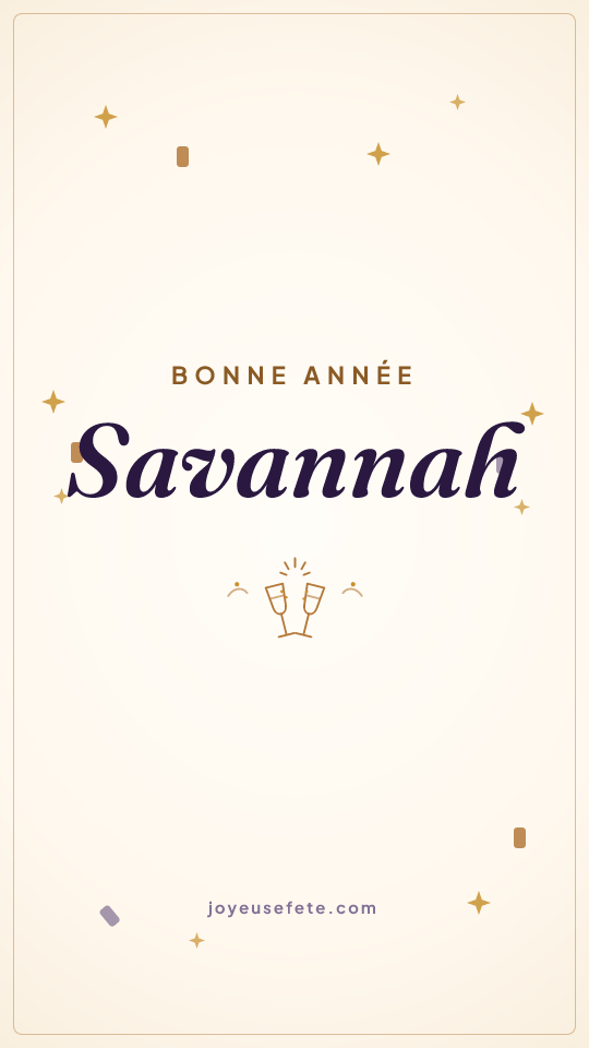 Image « Bonne année Savannah » au format story