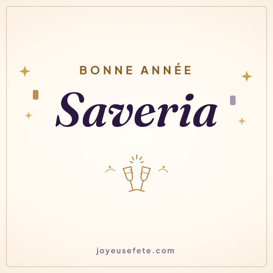 Image carrée « Bonne année Saveria » pour WhatsApp