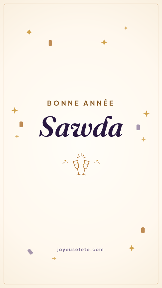 Image « Bonne année Sawda » au format story