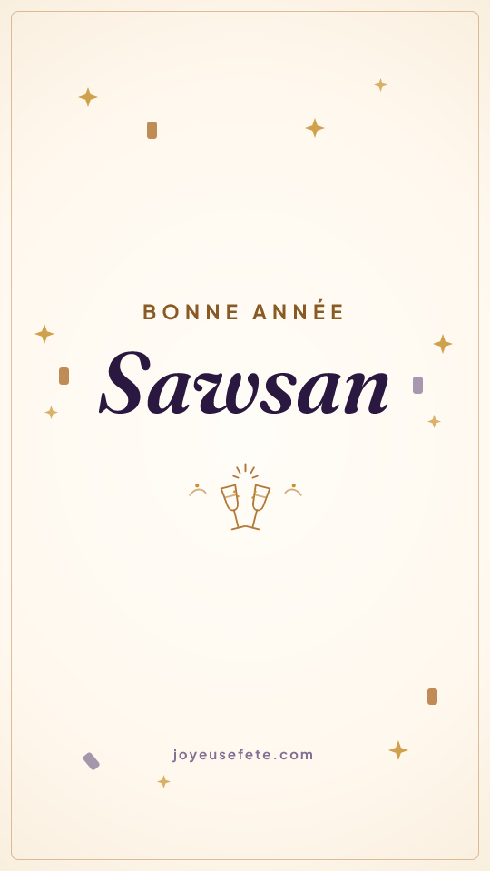 Image « Bonne année Sawsan » au format story