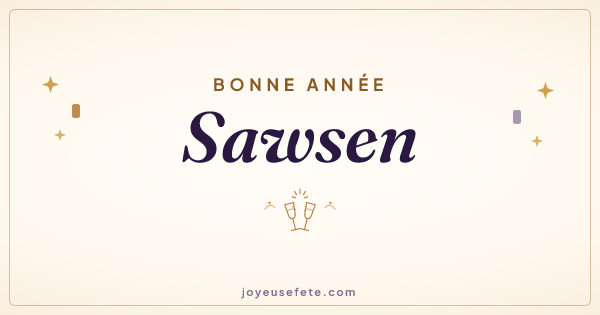 Image « Bonne année Sawsen » au format large