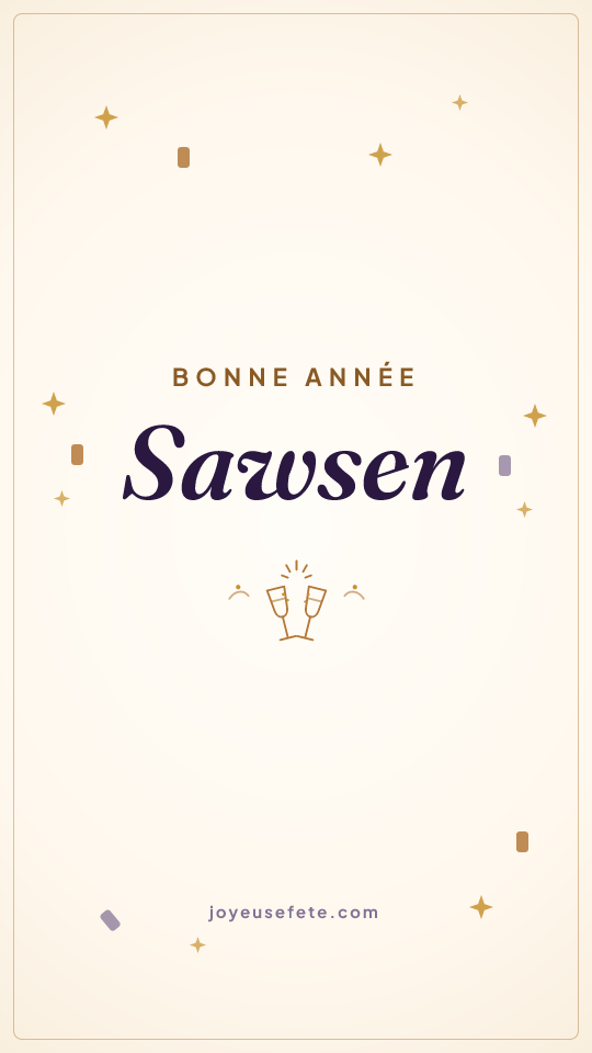 Image « Bonne année Sawsen » au format story